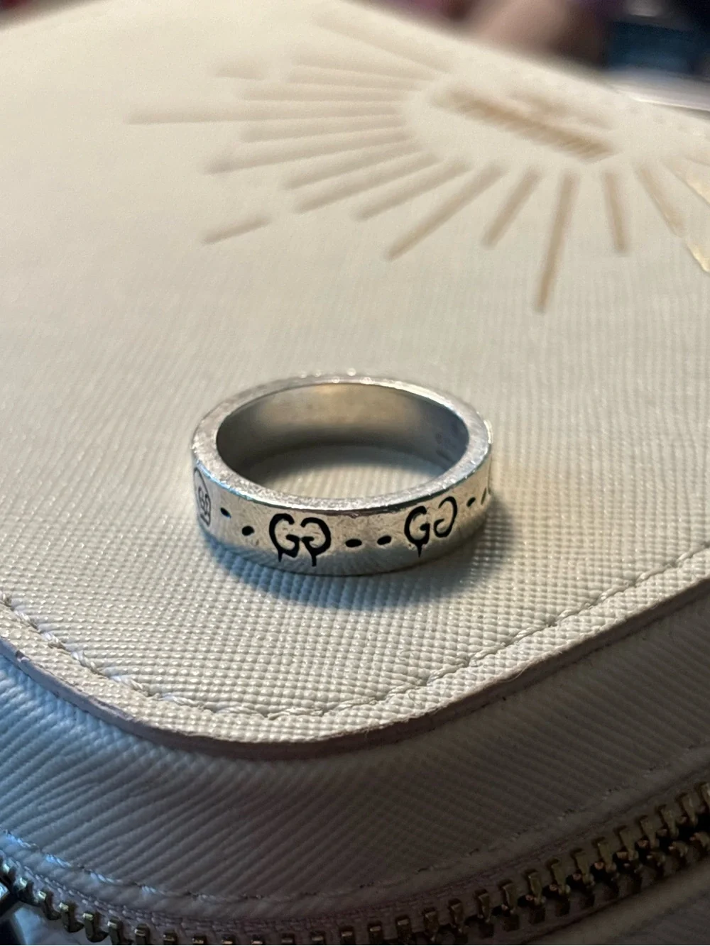Gucci Ghost Ring Size 9 Sterling Silver